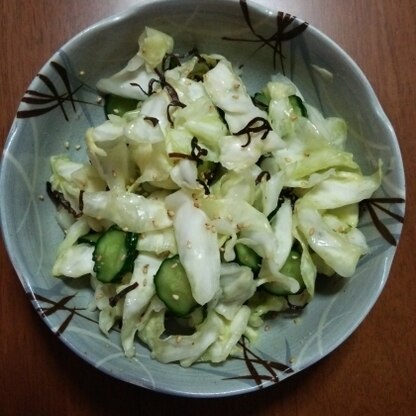 野菜の食感がパリパリで、塩昆布の旨味が染み込んで、とても美味しくいただけました。ありがとうございました。